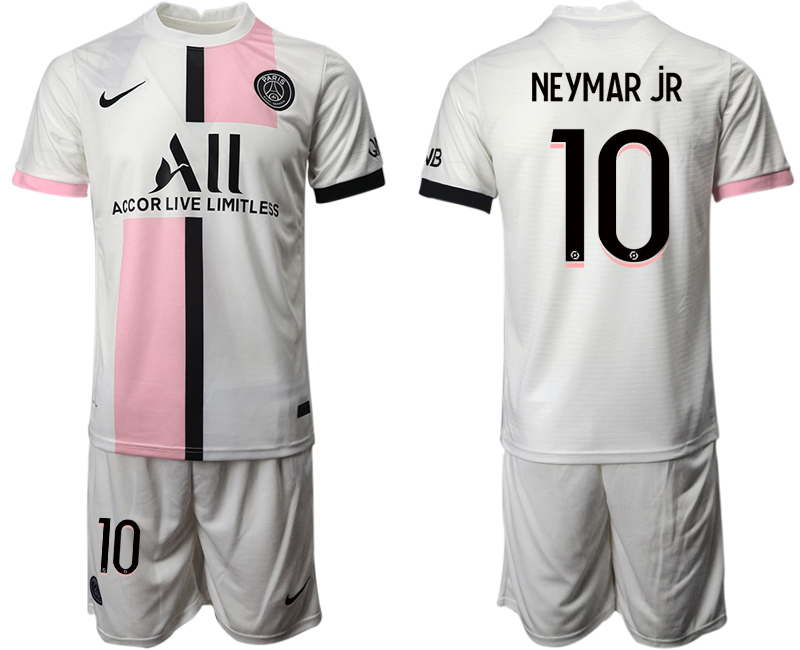 Men 2021-2022 Club Paris St German away white #10 Soccer Jersey->paris st german jersey->Soccer Club Jersey